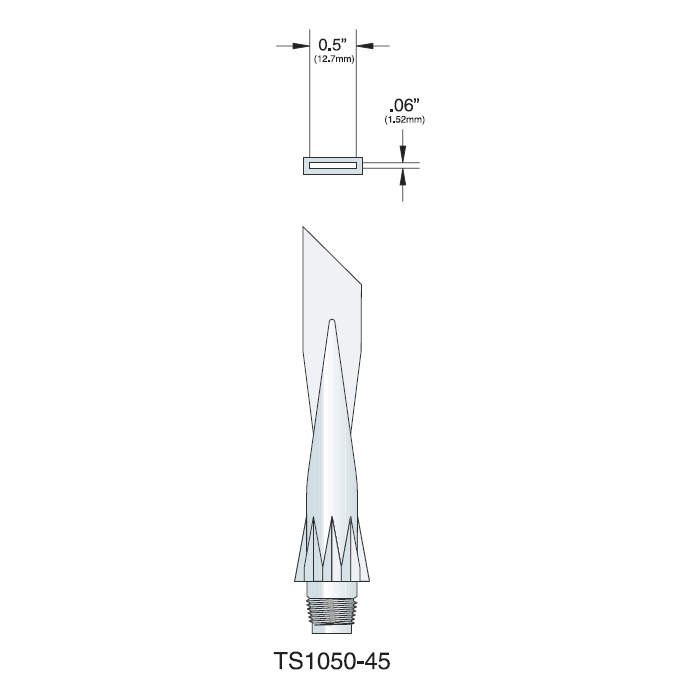 胶嘴，吊具4“LG，45度1/2”x 1/16“开口，HDPE